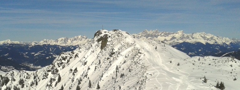Blick auf das Grießenkareck zwischen Flachau und Wagrain