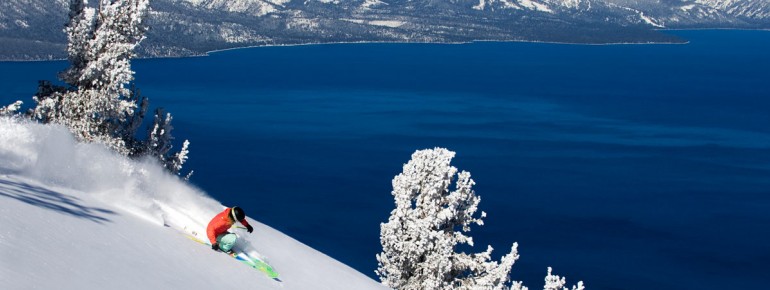Beautiful panoramic views on Lake Tahoe in California