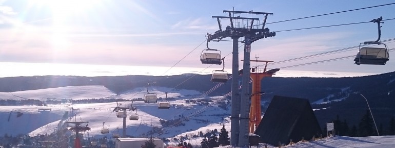 Ausblick vom &#34;Dach Sachsens&#34; am Fichtelberg